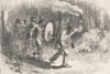 USA. Tuscaroras Indians tracking fugitives c1880 old antique print picture