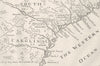 SOUTH CAROLINA. In 1730(Moll) c1880 old antique vintage map plan chart