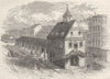 PENNSYLVANIA. Market House, Philadelphia c1880 old antique print picture