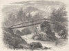 PENNSYLVANIA. Source of Juniata  c1880 old antique vintage print picture