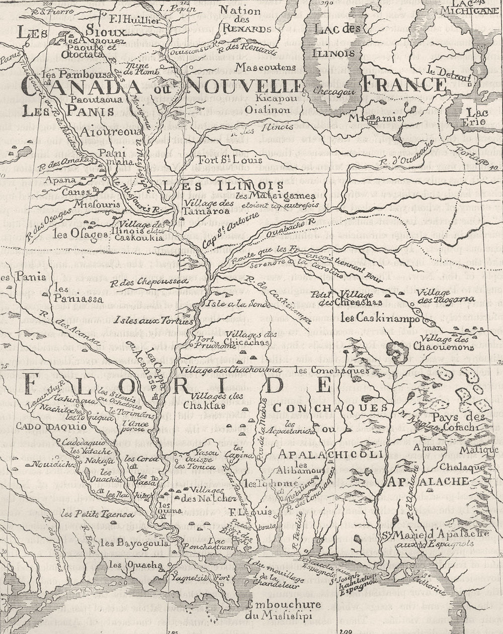 MISSISSIPPI. Course of c1880 old antique vintage map plan chart