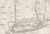 NEW YORK. Beginning of 18th Century c1880 old antique vintage map plan chart