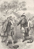 MILITARIA. Visit of Oglethorpe to Highland Colony c1880 old antique print