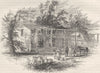 GEORGIA, US. Planter's house in c1880 old antique vintage print picture