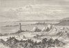 CANADA. Louisburg, Cape Breton c1880 old antique vintage print picture