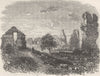 NEW YORK. Ruins of Ticonderoga Fort c1880 old antique vintage print picture