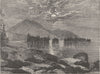 NEW YORK. View on Lake George c1880 old antique vintage print picture