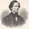 MILITARIA. Jefferson Davis c1880 old antique vintage print picture