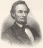 USA. Abraham Lincoln c1880 old antique vintage print picture