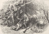 USA. Treachery of the Cherokees c1880 old antique vintage print picture