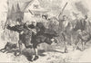 MASSACHUSETTS. Flight of Hutchinson before rioters c1880 old antique print