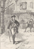 USA. The officer and the barber's boy c1880 old antique vintage print picture