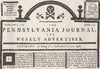 PENNSYLVANIA JOURNAL. Copy of, Stamp Act c1880 old antique print picture