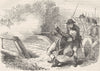 SOCIETY. Death of Isaac Davis c1880 old antique vintage print picture