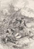 SOCIETY. Death of Major Pitcairn c1880 old antique vintage print picture