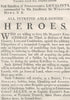 SOCIETY. Copy of proclamation, William Howe c1880 old antique print picture