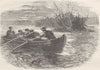 AUTHORS. Carleton's flight c1880 old antique vintage print picture