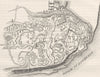 CANADA. Plan of attack on Quebec in 1775 c1880 old antique map chart