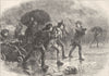 MASSACHUSETTS. American Night Manoeuvres, Boston c1880 old antique print