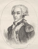 MILITARIA. The Marquis de Lafayette c1880 old antique vintage print picture