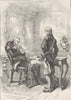 USA. Lafayette and Washington c1880 old antique vintage print picture