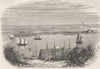 GEORGIA. View from Savannah & rice Fields c1880 old antique print picture