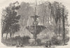 GEORGIA. Park, Savannah(Miss Hopley) c1880 old antique vintage print picture