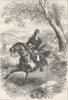 MILITARIA. Escape of Benedict Arnold c1880 antique vintage print picture