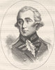 PEERS. Lord Rawdon, afterwards Marquis of Hastings c1880 old antique print