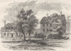 BUILDINGS. House where Cornwallis surrendered c1880 old antique print picture