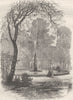 MASSACHUSETTS. Chester Sq, Boston c1880 old antique vintage print picture