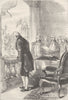 USA. The installation of Washington c1880 old antique vintage print picture