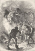 USA. Burning Jay's Effigy c1880 old antique vintage print picture