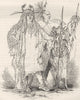 USA. Group of Frontier Indians c1880 old antique vintage print picture