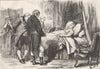 WASHINGTON. His death-bed c1880 old antique vintage print picture