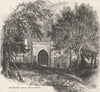 WASHINGTON. Washington's Grave, Mount Vernon c1880 old antique print picture