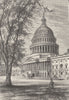 WASHINGTON DC. Capitol  c1880 old antique vintage print picture
