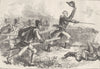 LOUISIANA. Pakenham leading attack on New Orleans c1880 old antique print