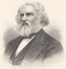 POETS. Henry Longfellow c1880 old antique vintage print picture