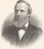 POLITICS. Rutherford B Hays c1880 old antique vintage print picture