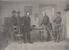 USA. Surrender of General Lee c1880 old antique vintage print picture
