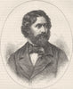 USA. Portrait & autograph of Fremont c1880 old antique vintage print picture