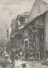 CALIFORNIA. Market in San Francisco c1880 old antique vintage print picture