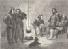 ARCTIC. Kane & his companions in ship c1880 old antique vintage print picture