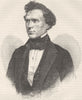 POLITICS. President Pierce c1880 old antique vintage print picture