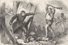 MILITARIA. Capture of John Brown, engine House c1880 old antique print picture