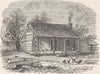 INDIANA. Abraham Lincoln home, Gentryville c1880 old antique print picture