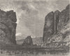 COLORADO. Civil War. Gate of Garden Gods c1880 old antique print picture