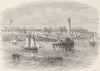 VIRGINIA. Civil War. Fort Monroe c1880 old antique vintage print picture