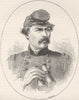 MILITARIA. Civil War. General McClellan c1880 old antique print picture